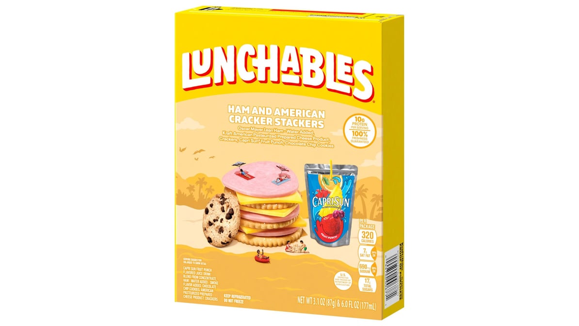 Lunchables Ham & American Cracker Stackers Fun Pack (9.1 oz) | Delivery ...