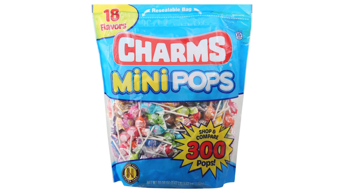 CHARMS Mini Pops Bulk Lollipops, 300 Count