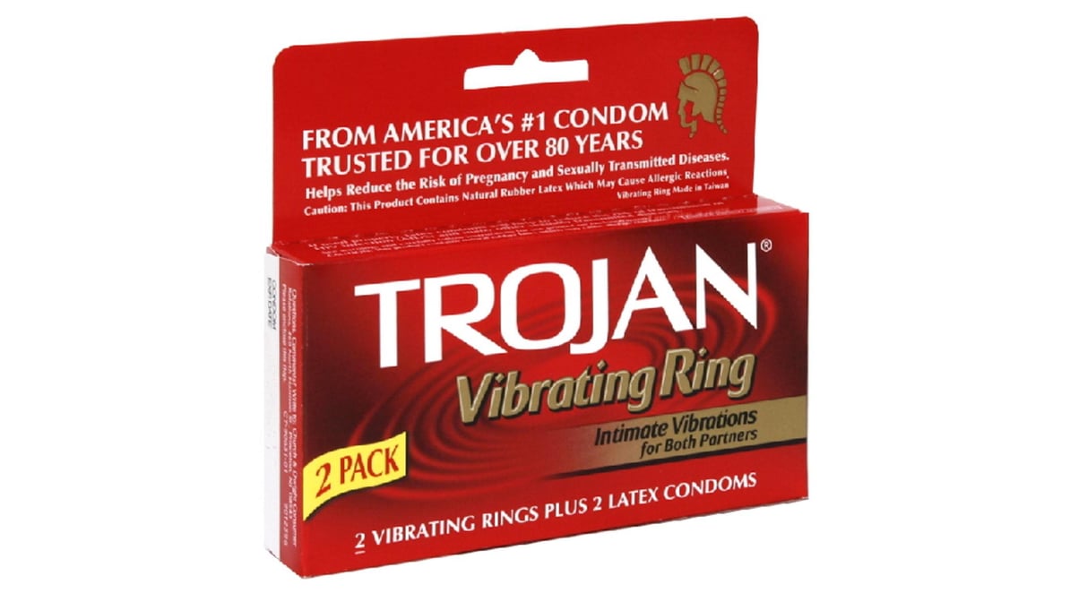 Trojan Vibrating Rings with Latex Condoms (2 ct) | Delivery Near Me -  Doordash