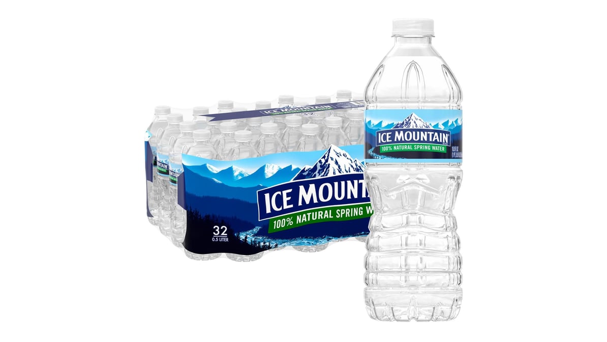 Ice Mountain 100% Natural Spring Water - 32pk/16.9 Fl Oz Bottles : Target