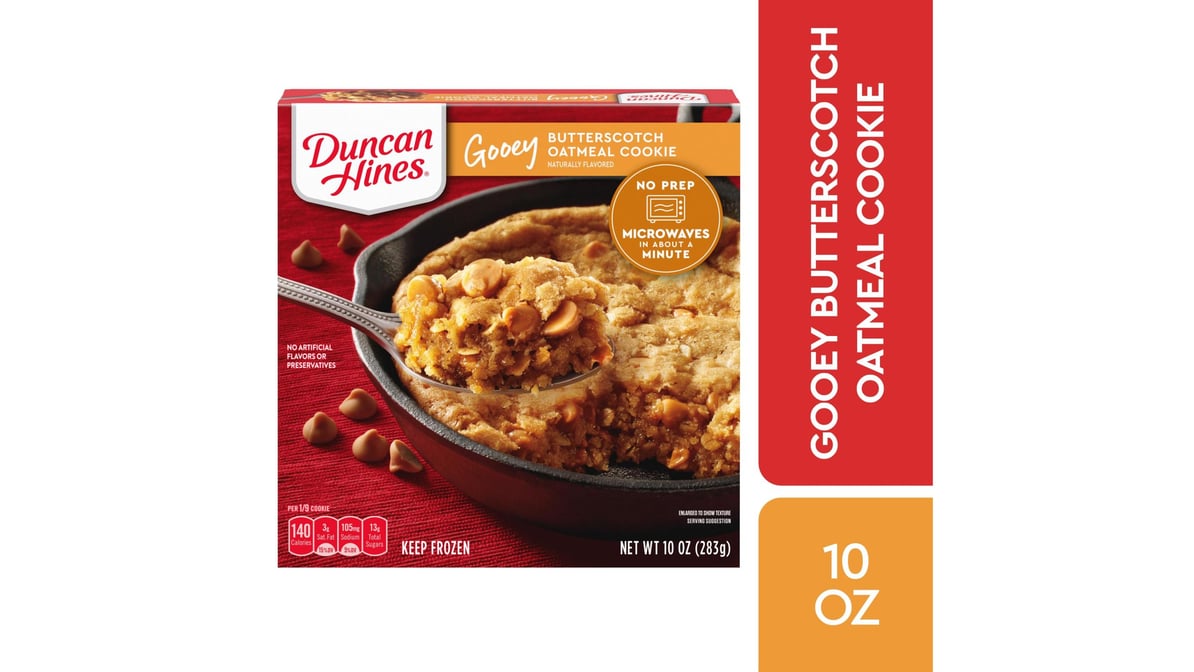 Duncan Hines Butterscotch Oatmeal Frozen Cookie (10 oz) | Delivery Near Me  - Doordash