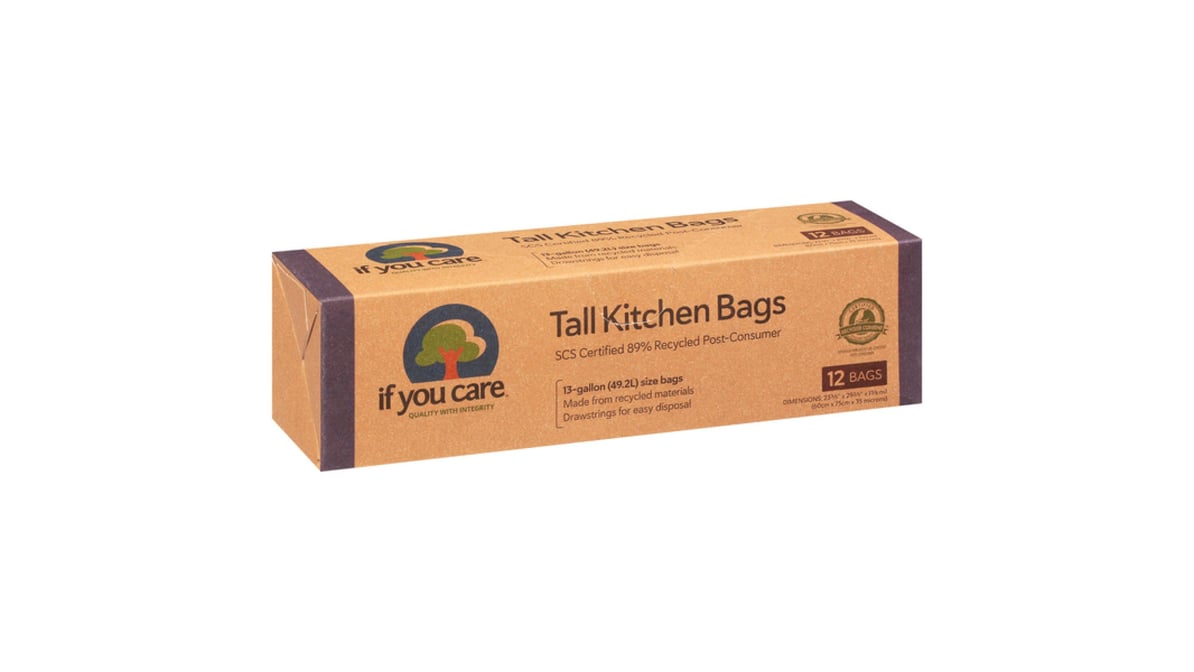 If You Care 13 Gallon Black Tall Kitchen Trash Bags (12 ct) Delivery -  DoorDash