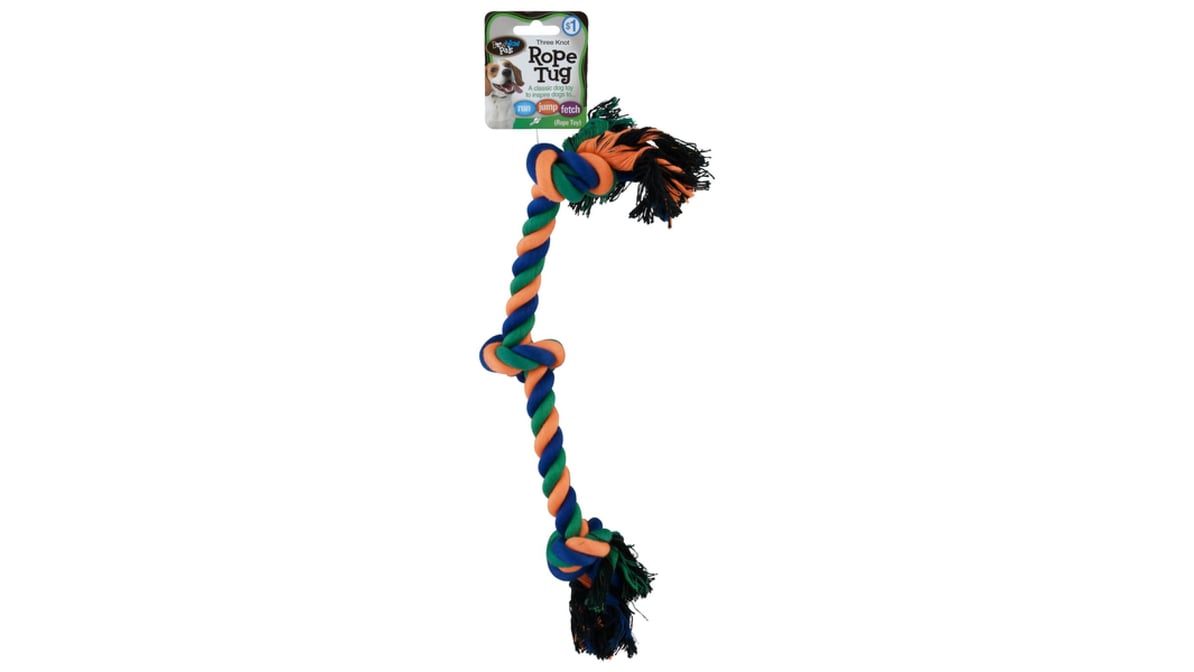 Bow Wow Three Knot Rope Tug Dog Toy | Delivery Near Me - Doordash