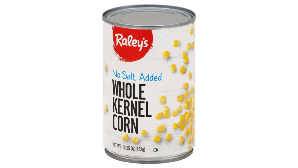 Canned Whole Kernel Corn - No Salt Added