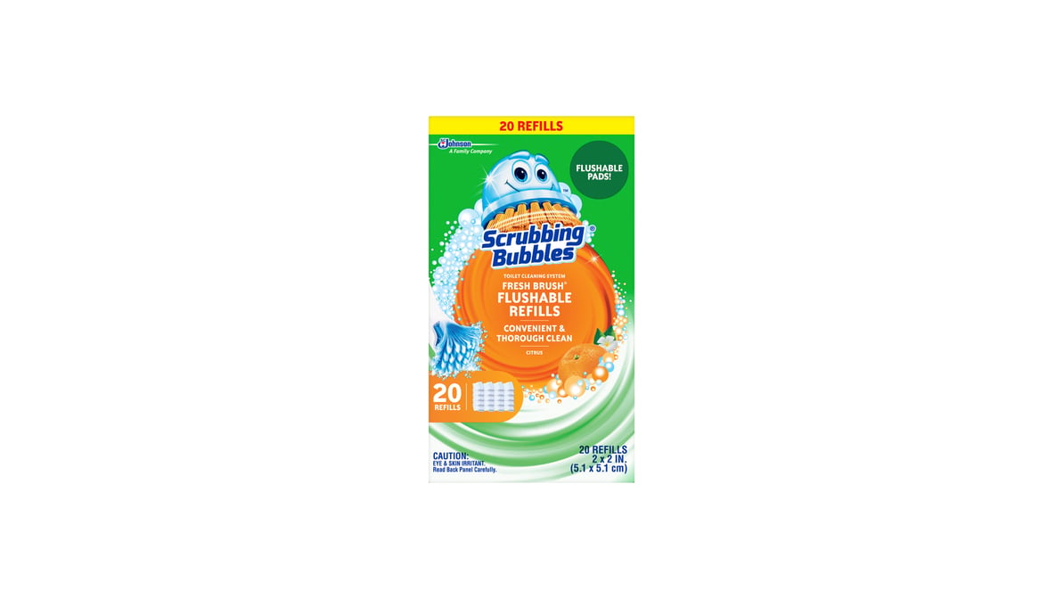 Scrubbing Bubbles Fresh Brush Toilet Cleaning System Refill - Citrus Scent  - 20ct