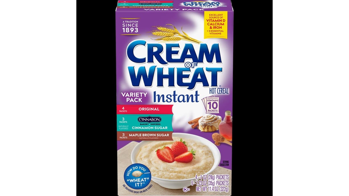  Cream of Wheat Instant Hot Cereal, Maple Brown Sugar