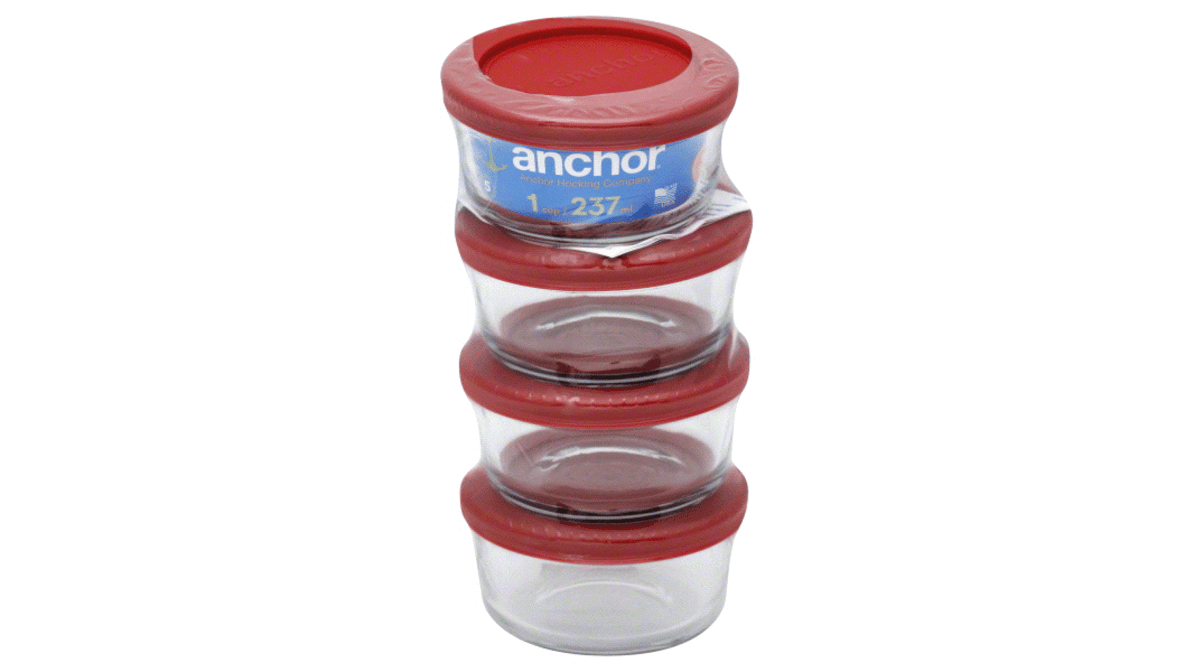 Anchor Hocking 2 cup Glass Storage Set with Lids 6-Piece Delivery - DoorDash