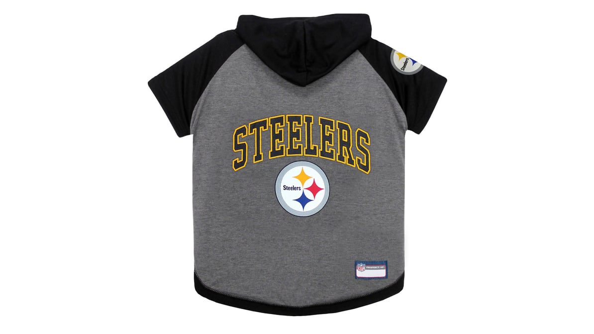 Pets First Pittsburgh Steelers NFL Dog Hoodie Tee (Small)