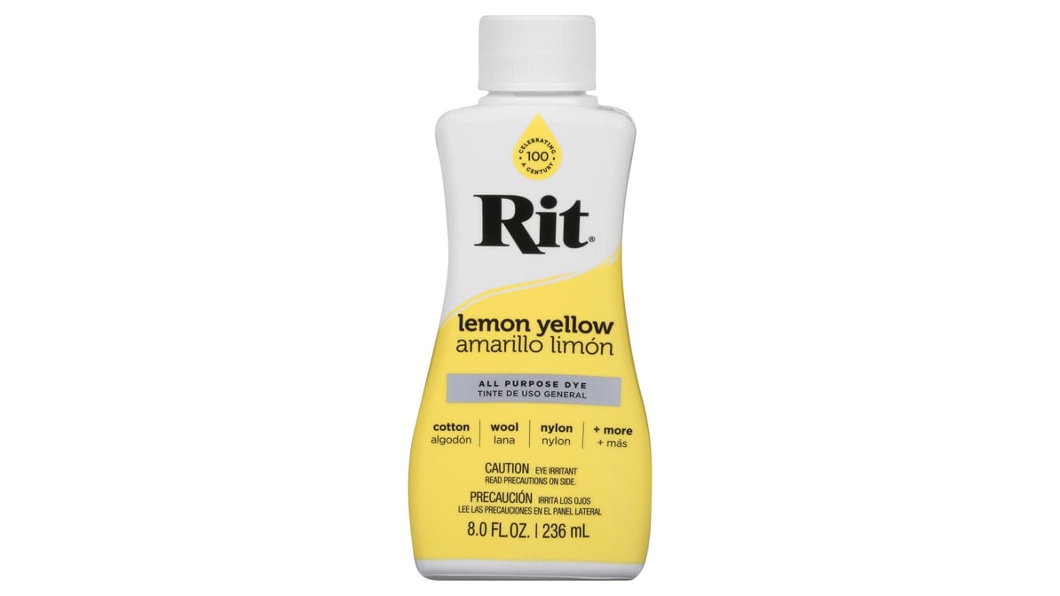 Rit All Purpose Dye, Lemon Yellow - 8.0 fl oz