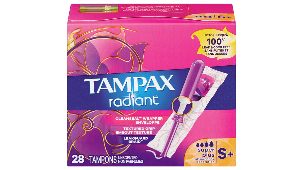 Tampax Pocket Radiant Tampons Regular Absorbency (3 ct)