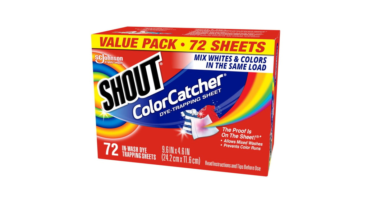 S.c. Johnson Shout Color Catcher In-Wash Dye Trapping Sheets - 72