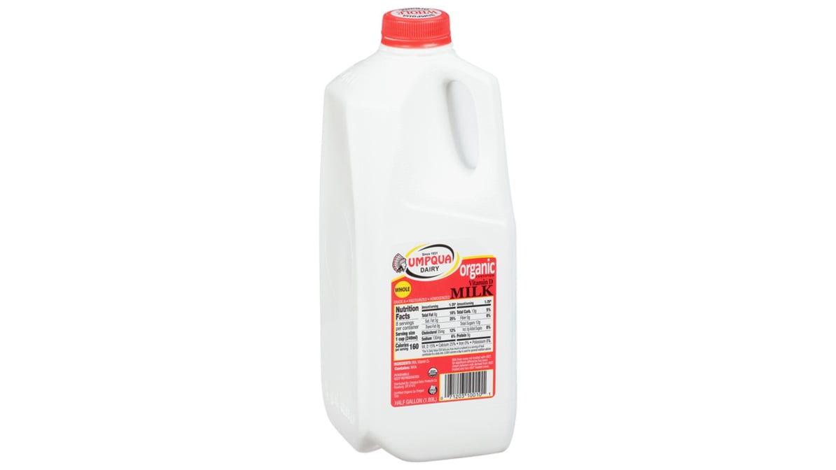 Umpqua Dairy Whole Milk (1/2 gal) Delivery - DoorDash