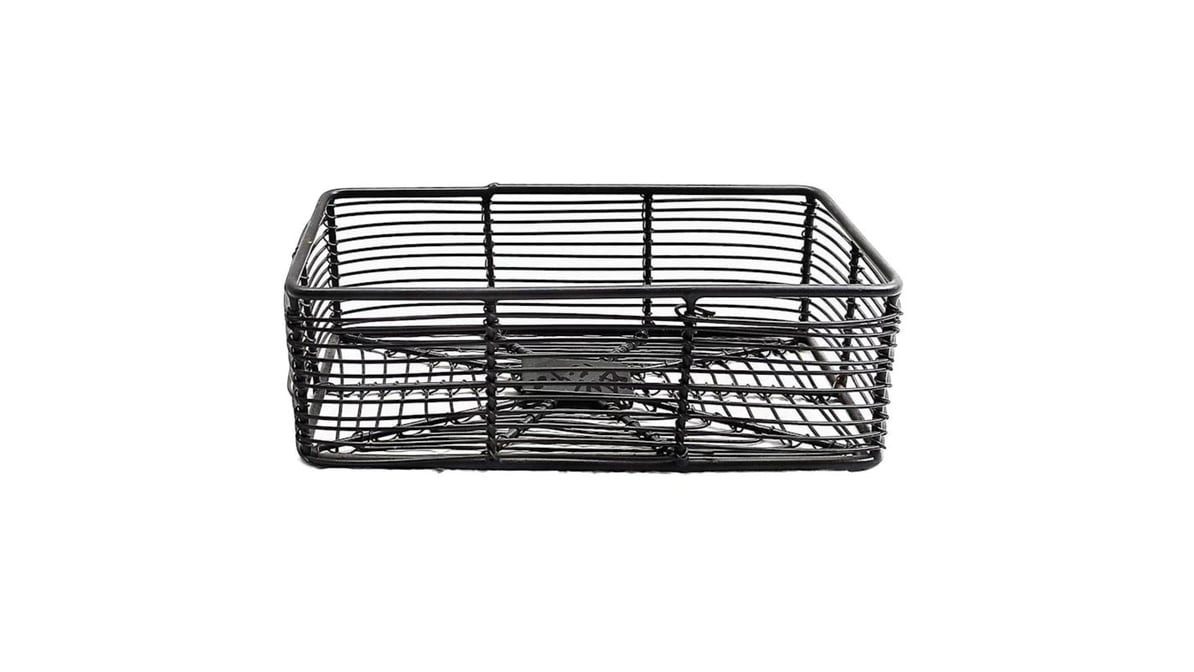 Small Metal Storage Basket - Black - Home All