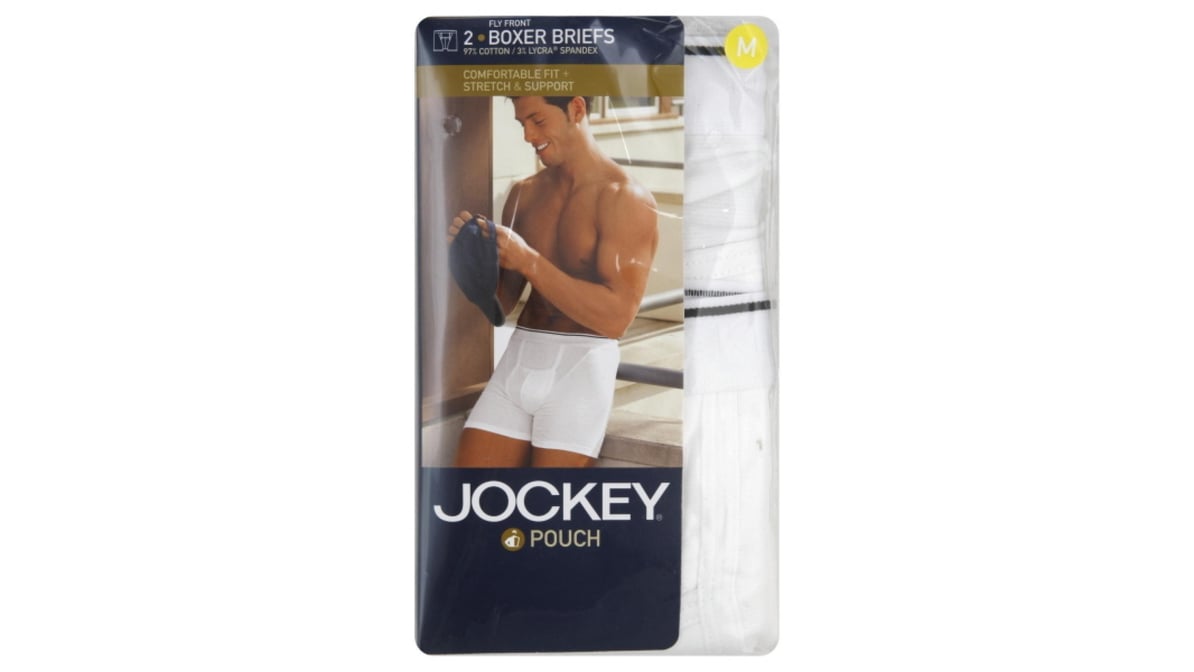 Jockey Boxer Briefs Medium White (2 ct) | Delivery Near Me - Doordash