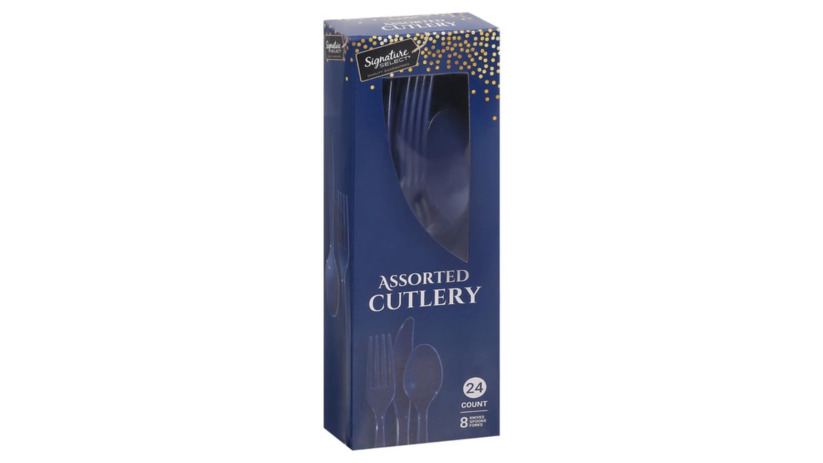 Assorted Plastic Cutlery Pastel Blue