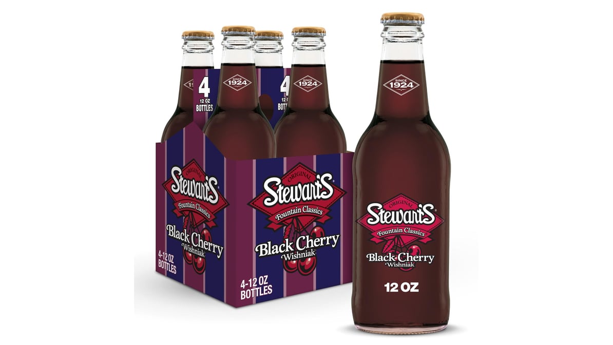 Stewart's Cherries'n Cream Made with Sugar glass bottles 4 ct