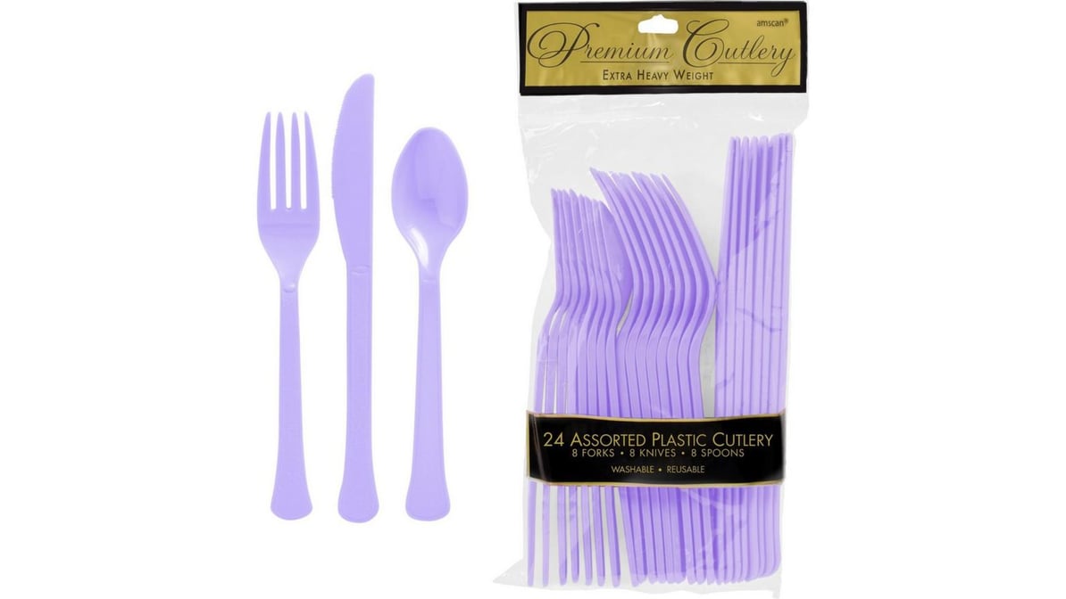 New Purple Plastic Knives (Reusable)