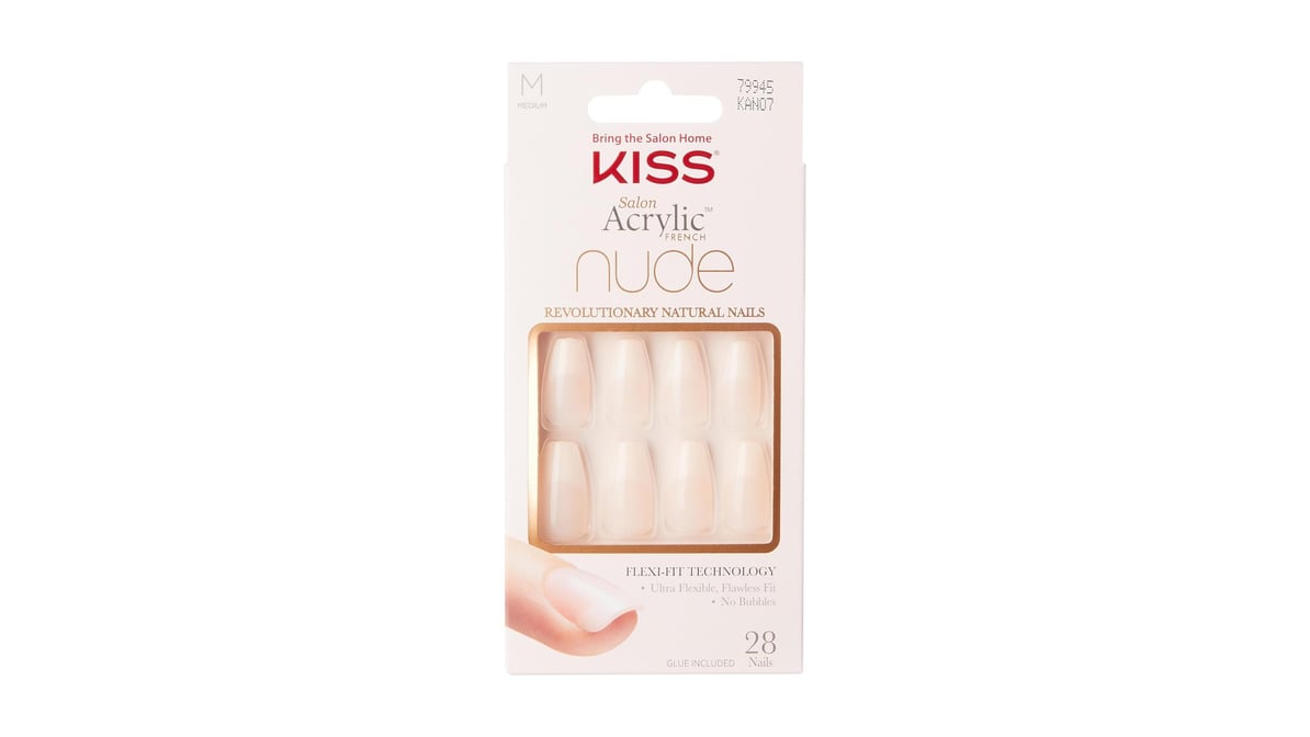 Kiss Salon Acrylic French Nails Kit Medium Nude | Delivery Near Me -  Doordash