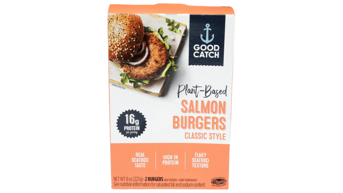 Good Catch Salmon Burgers, Plant-Based, Classic Style 2 ea, Frozen Foods