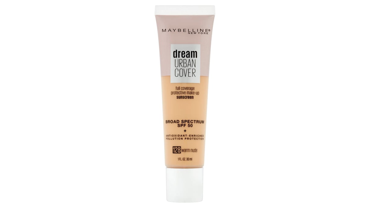 Maybelline Dream Urban Cover SPF 50 128 Warm Nude Full Coverage Foundation  (1 oz) | Delivery Near Me - Doordash