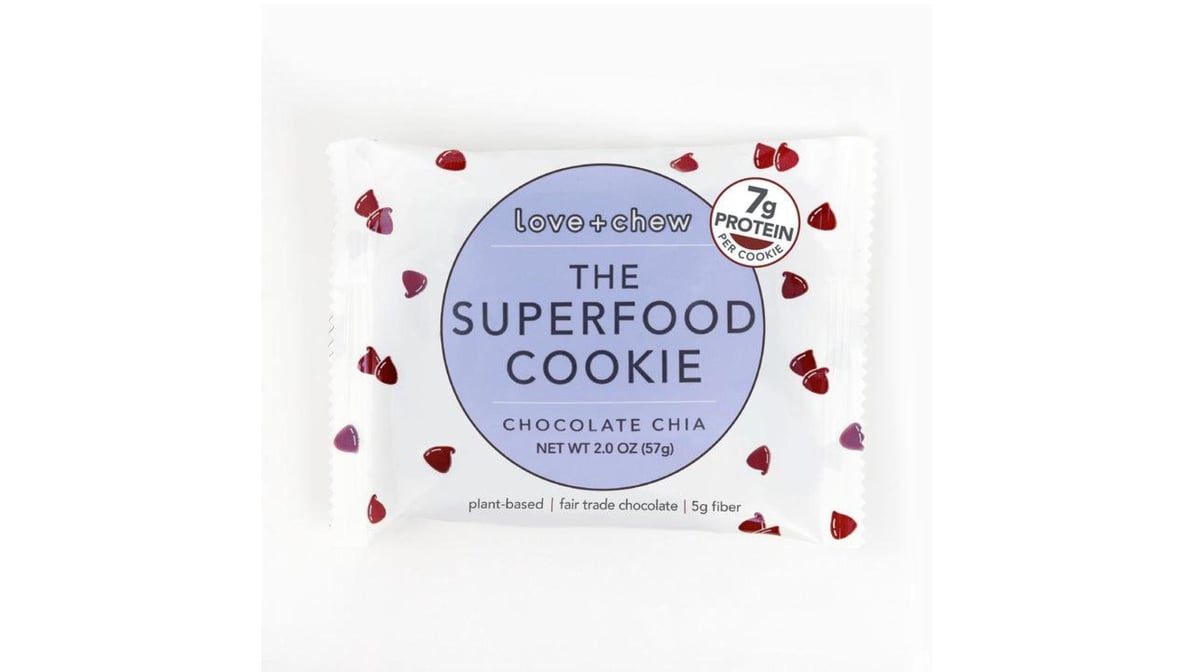 Love + Chew the Superfood Cookie Chocolate Chia (2 oz) | Delivery Near Me -  Doordash