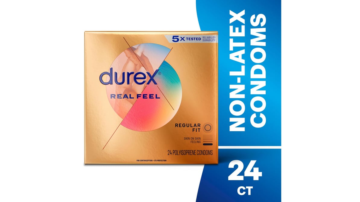 Durex Real Feel Avanti Bare Regular Fit Polyisoprene Condoms (24 ct) |  Delivery Near Me - Doordash