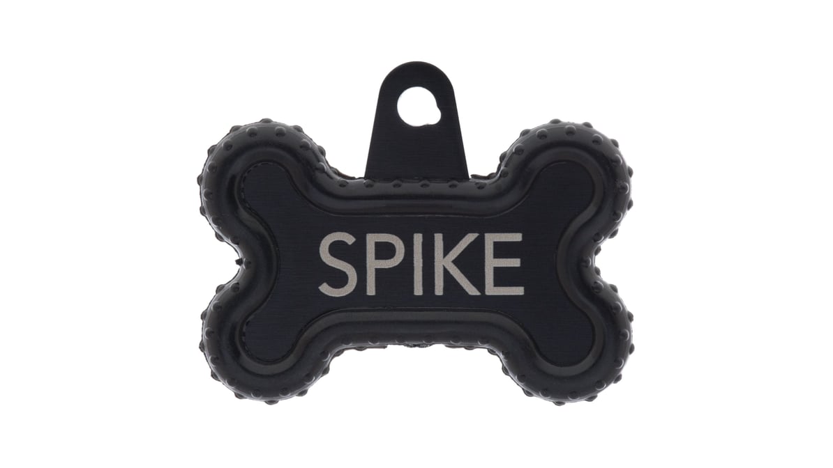 TagWorks Silent Black Bone Personalized ID Tag | PetSmart