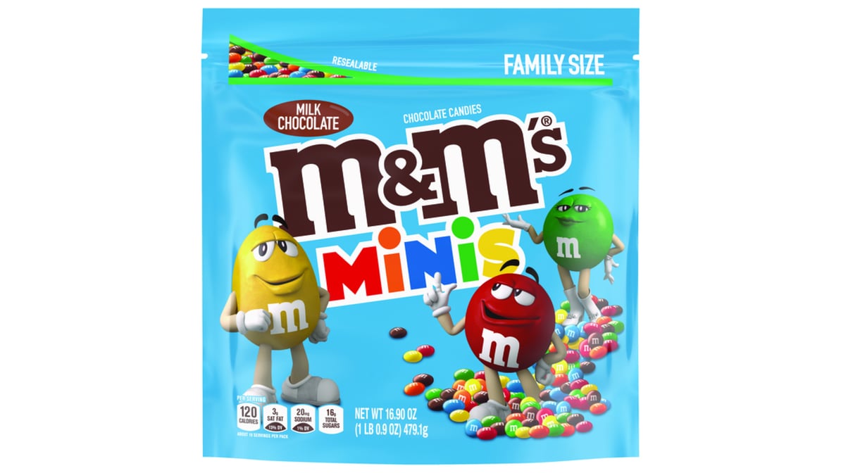  M&M'S Minis Milk Chocolate Candy, Family Size, 16.9 oz