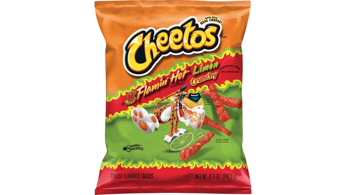 Cheetos Crunchy Flamin Hot Limon Cheese Snacks, 8.5 oz