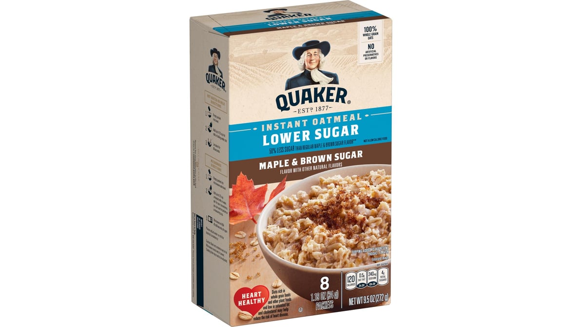 Better Oats Steel Cut Instant Oatmeal Maple and Brown Sugar with Flax Seeds  (8 ct) Delivery - DoorDash