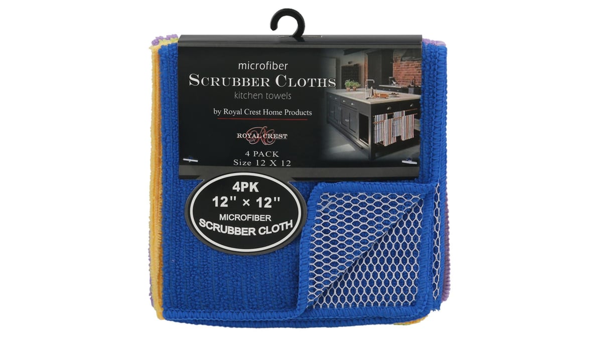 Save on Royal Crest Microfiber Scrubber Cloths Kitchen Towels Order Online  Delivery