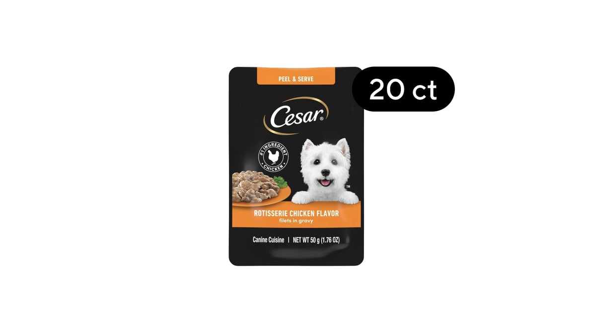 Cesar dog food fashion pouches