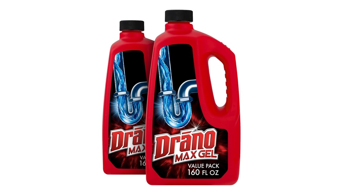 Drano Max Gel Clog Remover, 80 oz, 2 ct