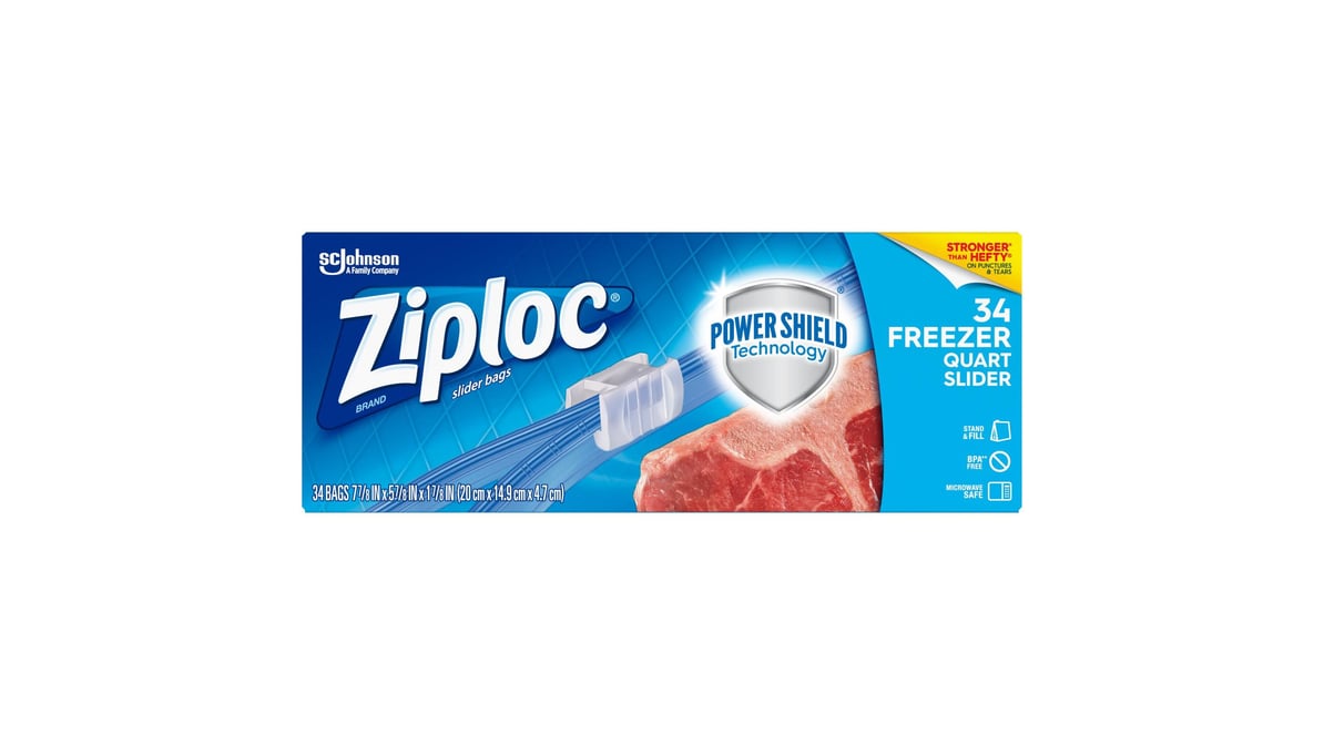 Ziploc Quart Freezer Bags with Grip 'n Seal (75 ct) Delivery - DoorDash