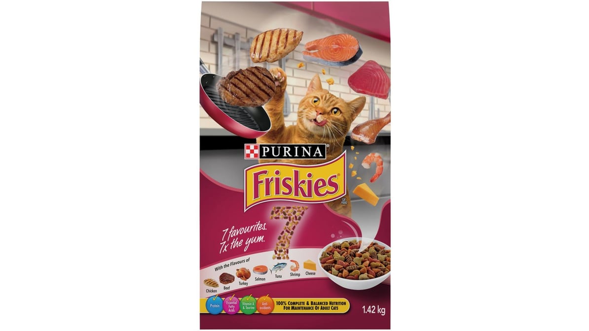 Purina Friskies 7 Favourites Dry Cat Food 1.42 kg