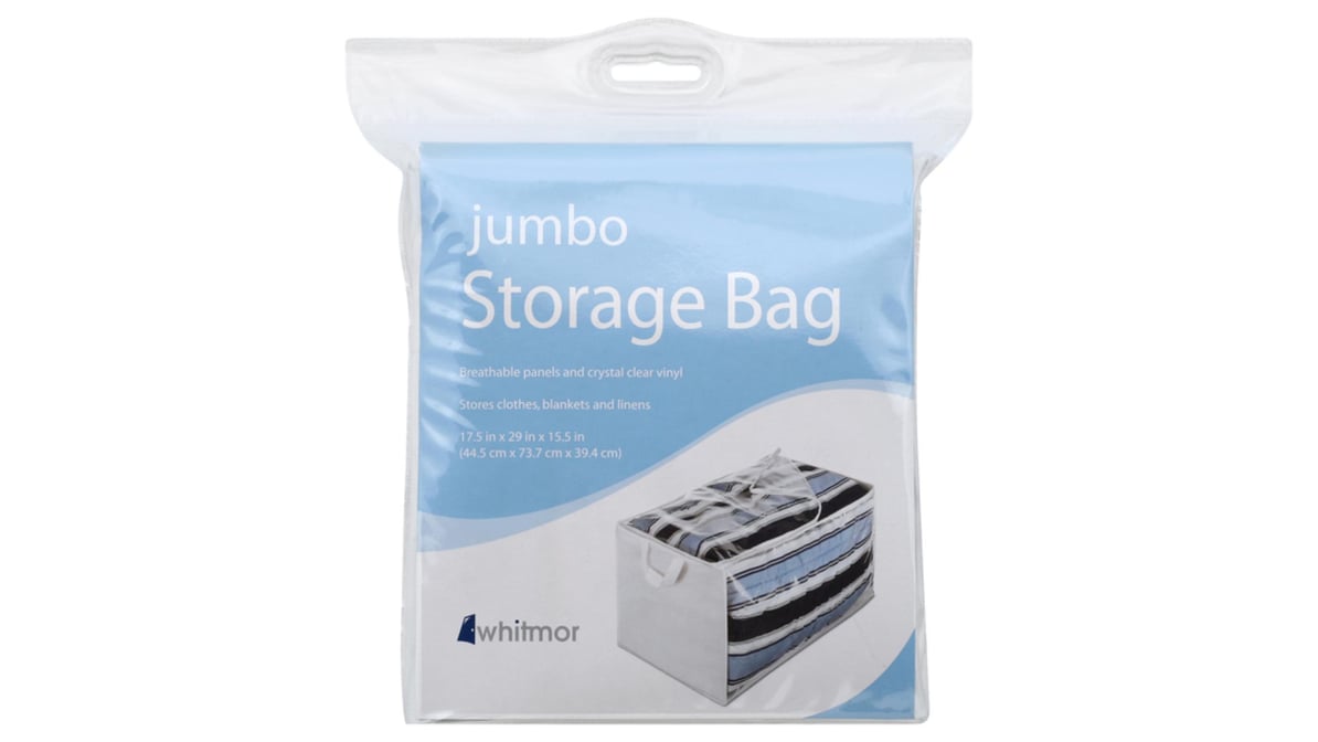 Whitmor Storage Bag, Clear, Jumbo 17.5 x 29 x 15.5-In.