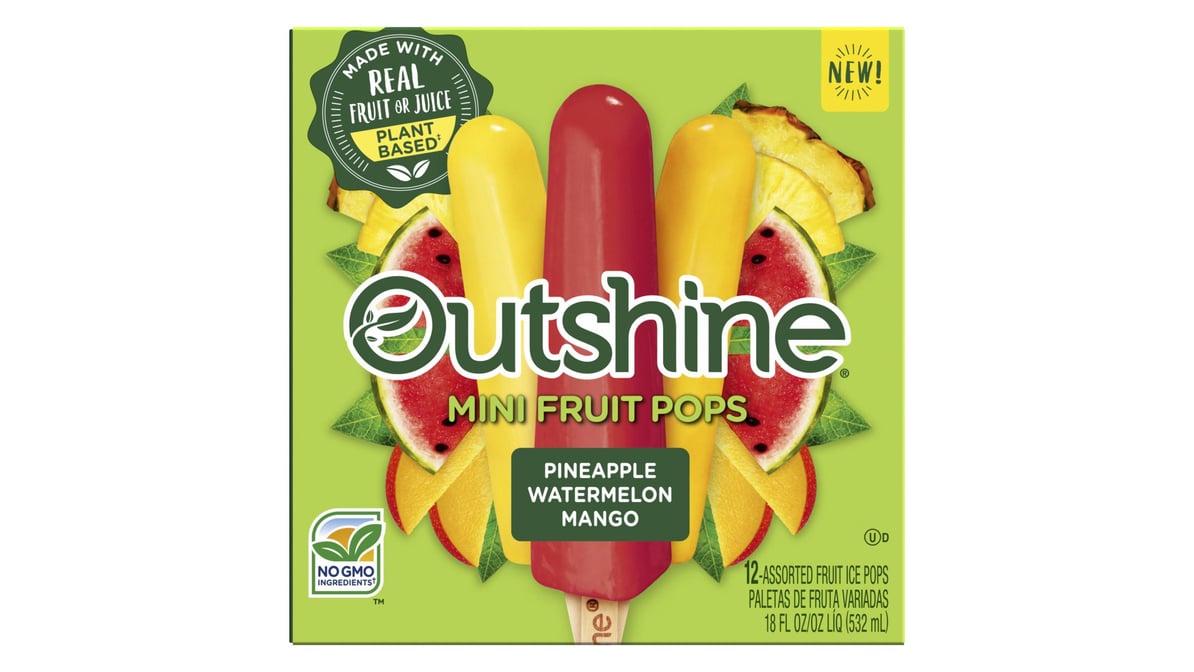 Outshine Variety Pack Pineapple Watermelon And Mango Fruit Bars 12 Ct Delivery Near Me Doordash