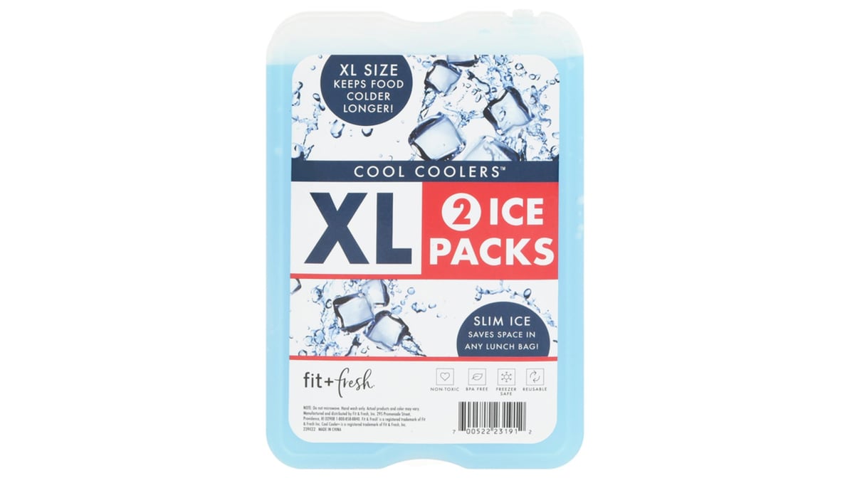 Fit & Fresh XL Cool Coolers Freezer Slim Ice Pack for Lunch Box