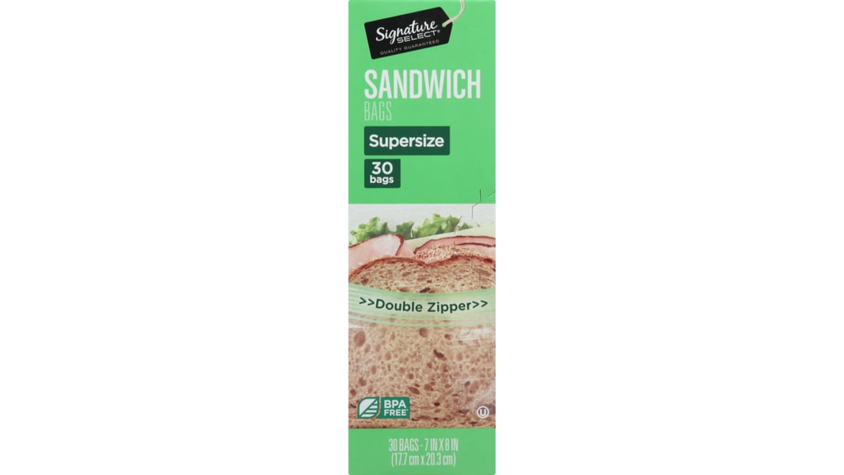 Signature Select Bags Sandwich Click & Lock Double Zipper (40 ct) Delivery  - DoorDash