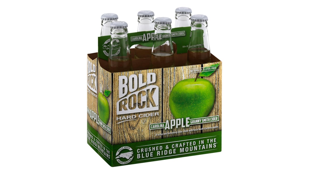 Bold Rock Carolina Apple Granny Smith Hard Cider Bottles (12 oz x 6 ct) |  Delivery Near Me - Doordash