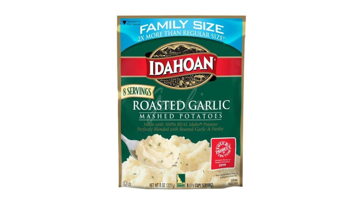 Idahoan Roasted Garlic Mashed Potatoes Family Size, 8 oz Pouch