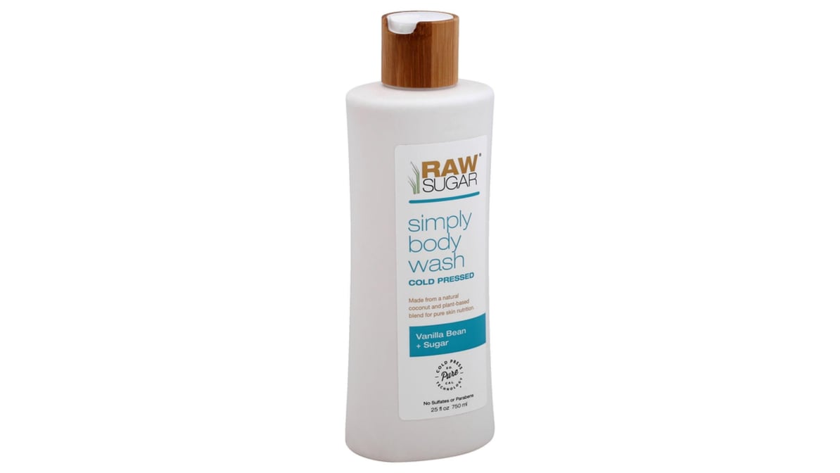 Raw Sugar Simply Body Wash, Cold Pressed, Vanilla Bean + Sugar - 25 fl oz