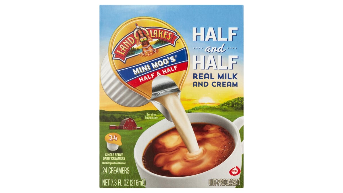 Land O Lakes Mini Moo's Creamers, Half and Half - 24 creamers, 7.3 fl oz