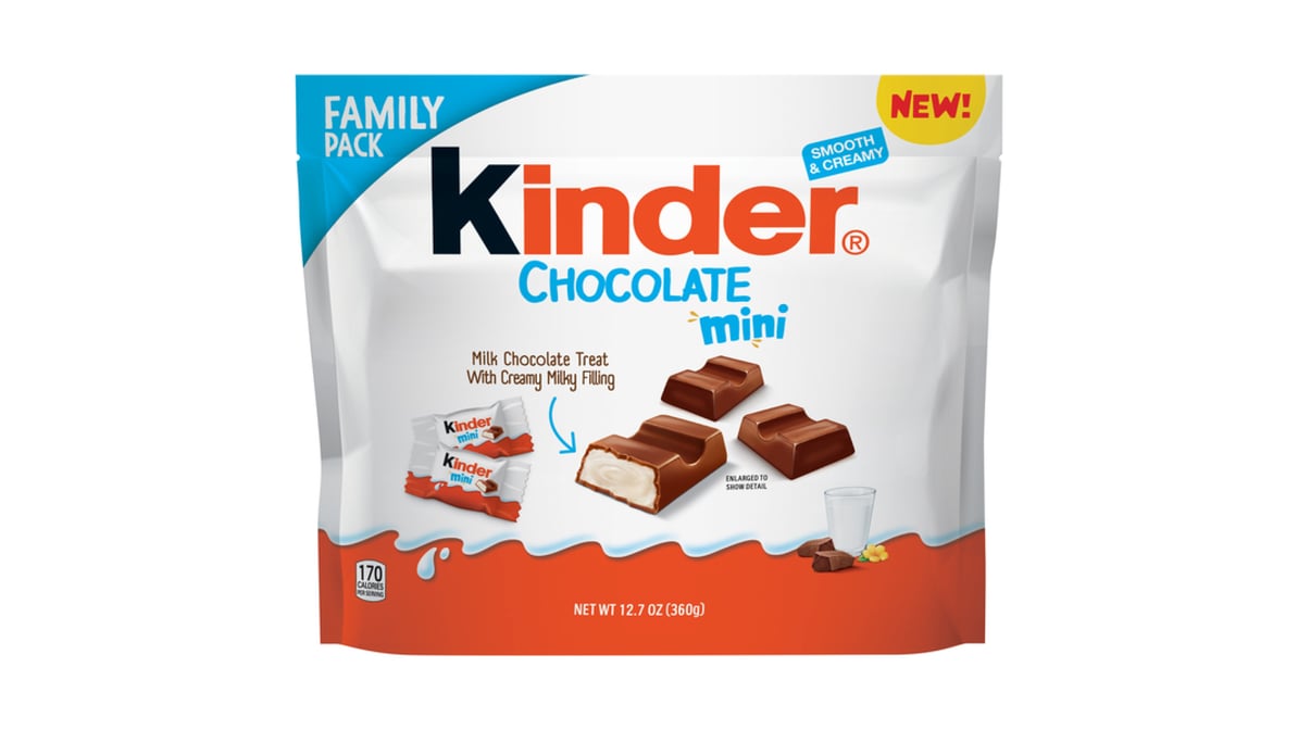 Kinder Mini Chocolate milk chocolate mini bar with a milky filling