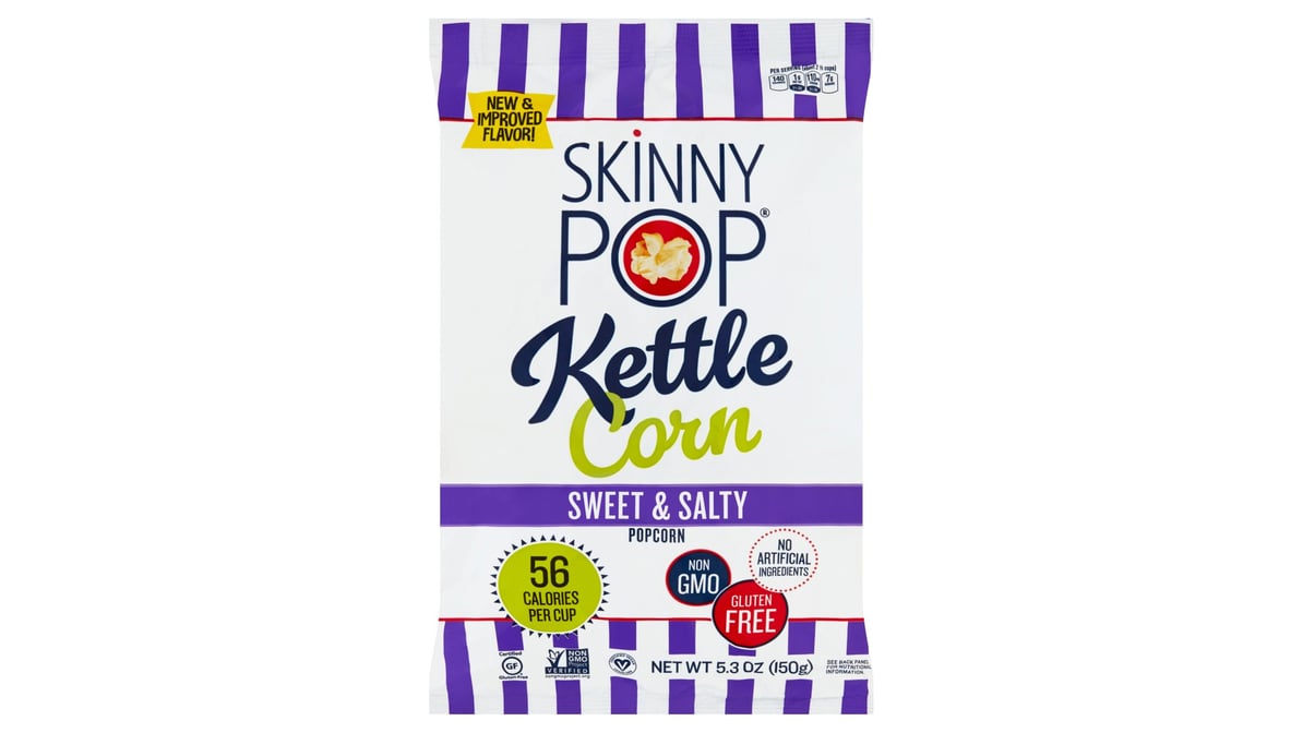 SkinnyPop Sweet & Salty Kettle Popcorn, Gluten Free, Non-GMO