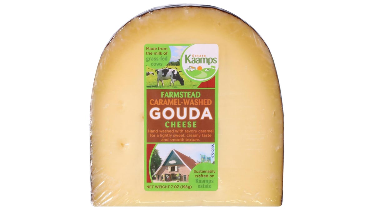 Kaamps Estate Farmstead Caramel-Washed Gouda Cheese (7 oz) | Delivery ...