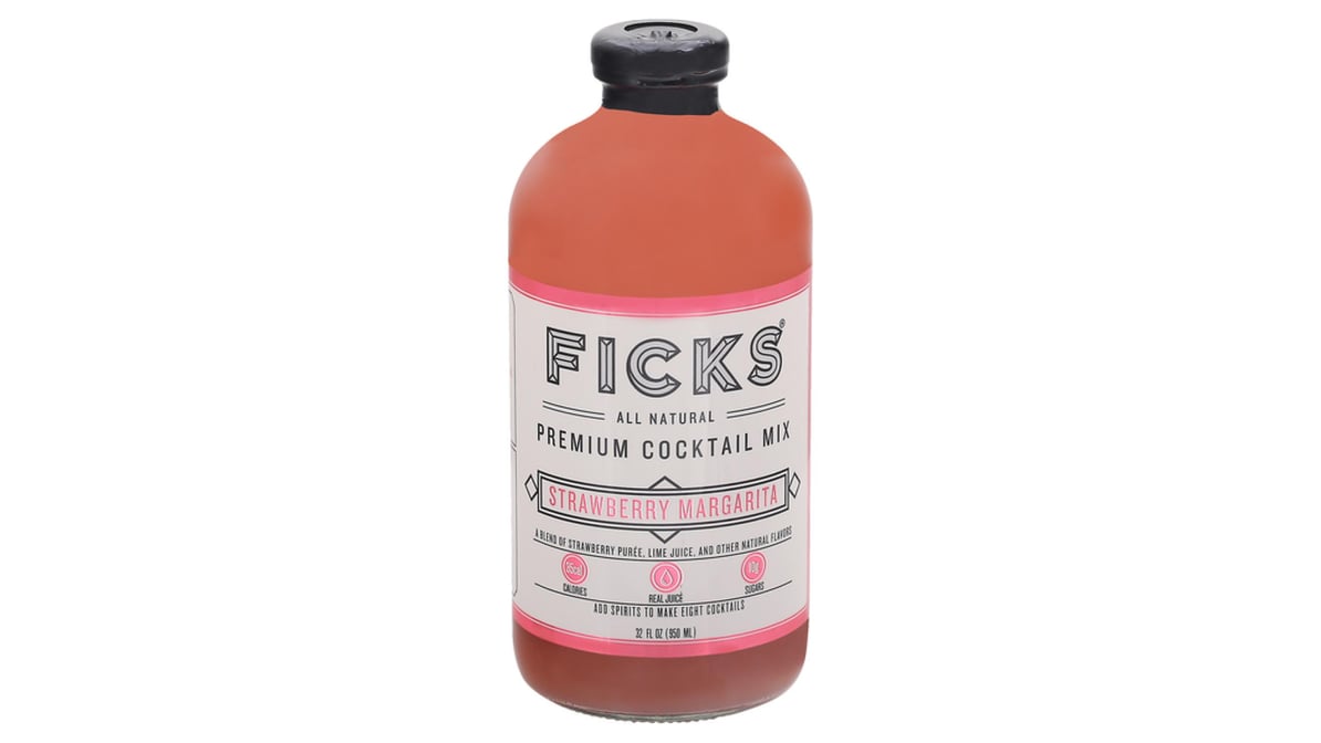 Ficks Premium Cocktail Mix Strawberry Margarita (32 oz) | Delivery Near Me  - Doordash