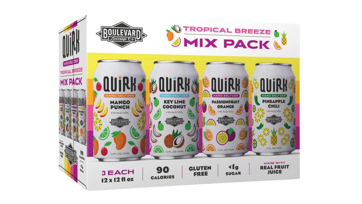 Boulevard Quirk Tropical Breeze Mix Cans (12 oz x 12 ct) | Delivery Near Me  - Doordash