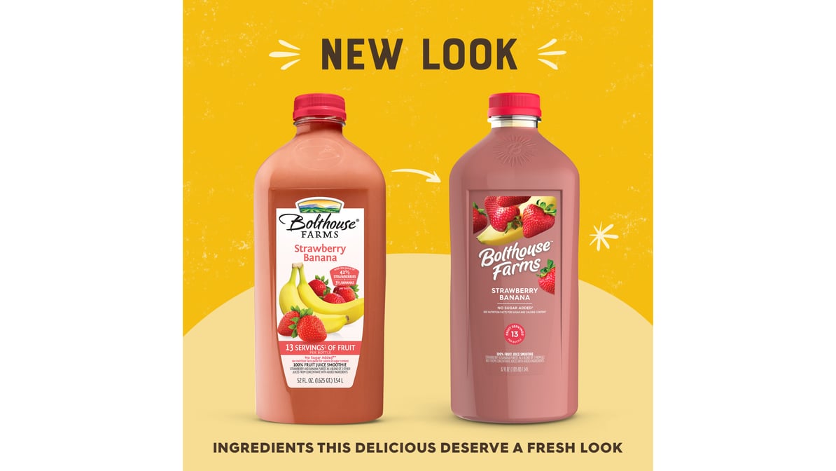 Bolthouse Farms 100% Fruit Juice Smoothie, Strawberry Banana - 52 fl oz