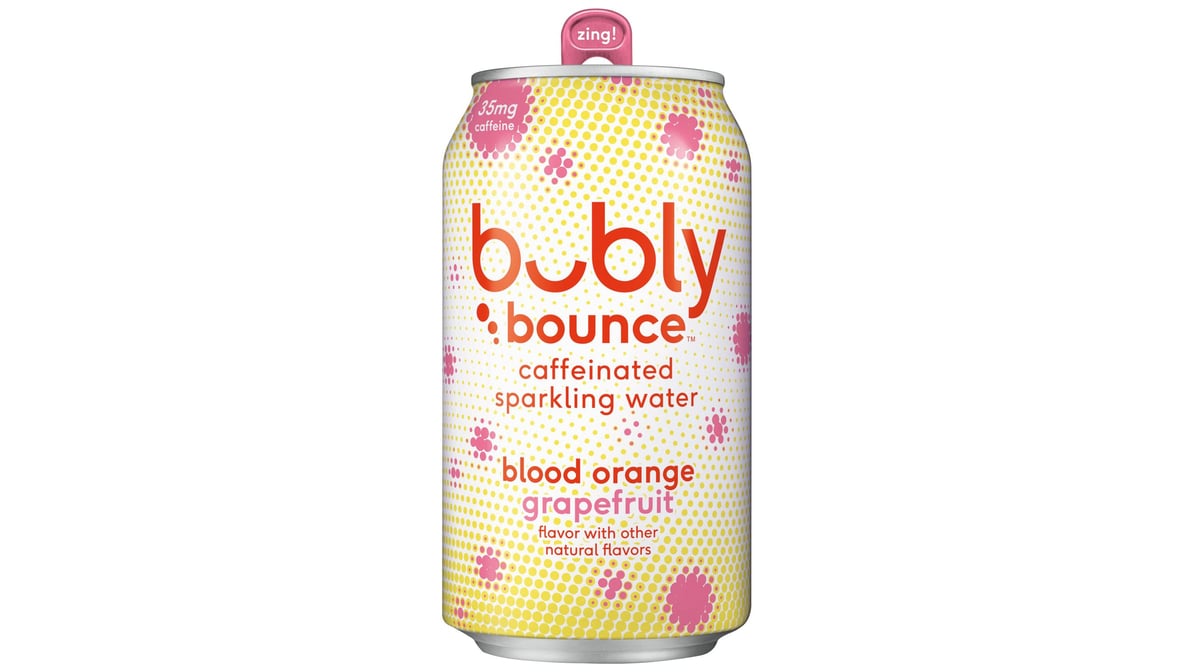 Bubly Bounce Blood Orange Grapefruit Caffeinated Sparkling Water Can (12  oz) | Delivery Near Me - Doordash